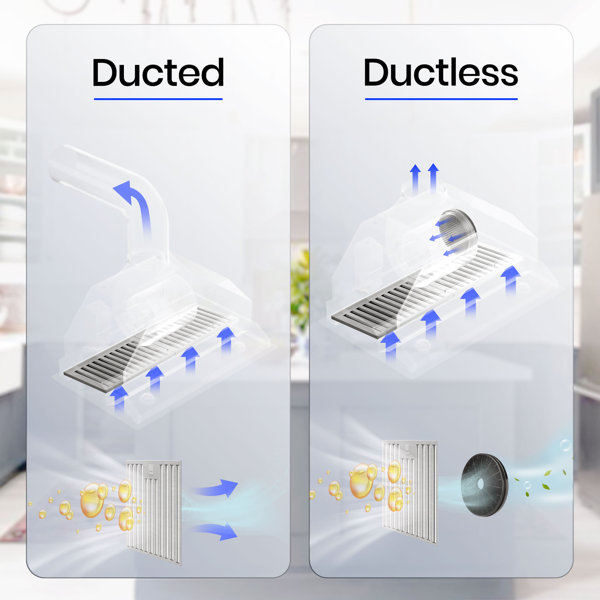 EKON KITCHEN EXPERT 30" 900 CFM Convertible Insert Range Hood In Silver